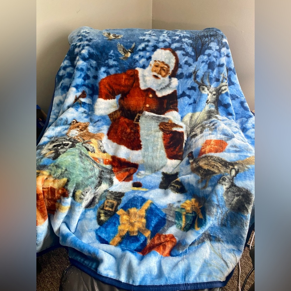 Warm Santa Throw Blanket.